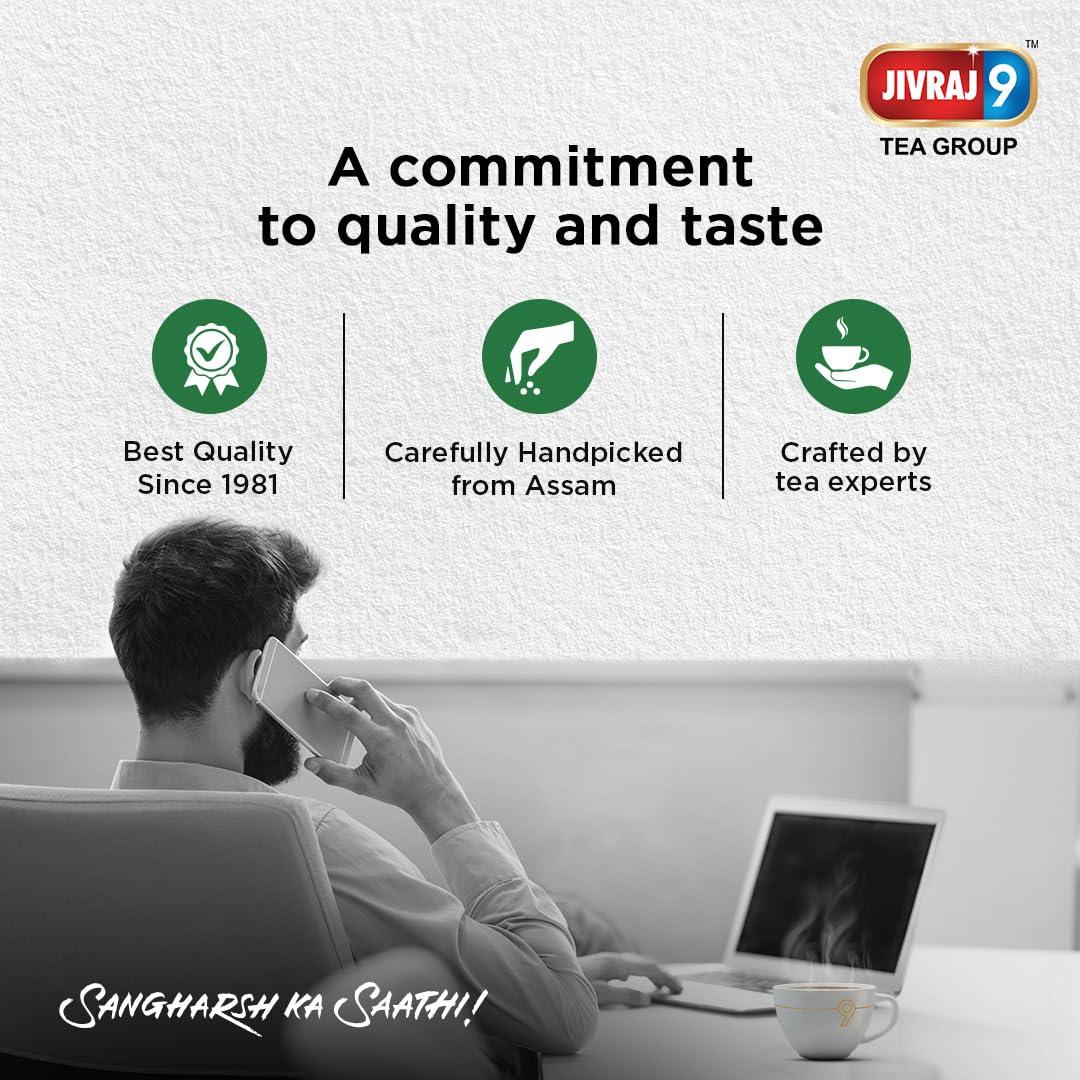 Jivraj 9 Jivraj 9 Combo Pack of Instant Tea Premix, Masala Instant Tea Premix (Pack of 3) & Cardamom Instant Tea Premix (Pack of 1), 10 Sachets Each, Pack 4