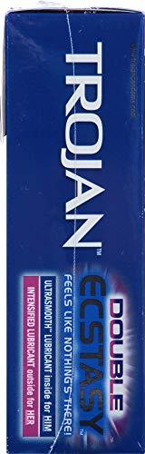 Trojan Trojan Double Ecstasy Lubricated Condoms - 10 Count