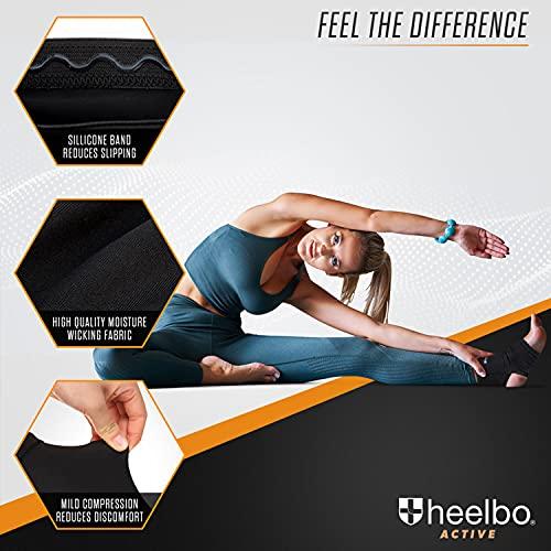 Heelbo Heelbo Ankle Compression Sleeve and Compression Sock Made with Copper Infused Fibers and Breathable Fabric for Planter Fasciitis, Achilles Tendonitis or Arch Support, Black, Extra Large