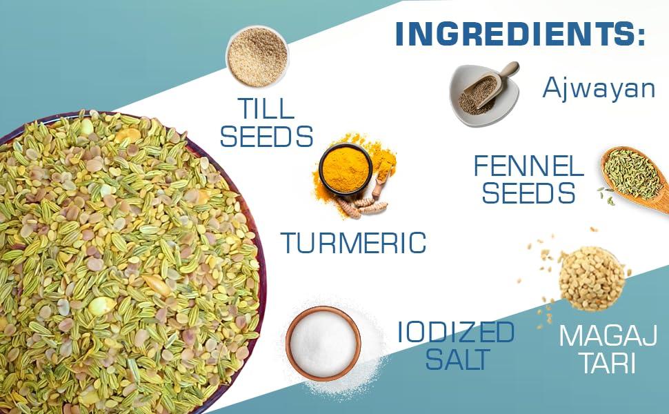 AMRUT AMRUT Combo Of Dhanadal + Rajwadi + Alsi + Saunf Mukhwas - (200gm X 4 = 800g) (Pack Of 4) / Salty Coriander Seeds/Digestive Crunchy Mouth Freshener Traditional Mukhwas Ready To Eat