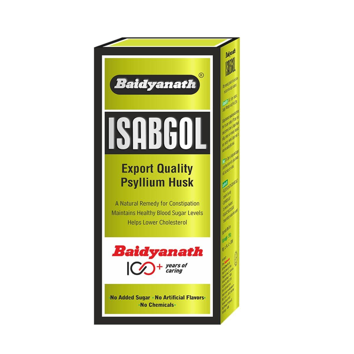 Baidyanath Baidyanath Isabgol - Psyllium Husk Powder - 100gm | Effectively Relieves Constipation | Fibre Supplement For Digestion