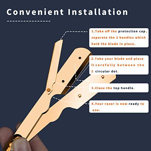 SENEMO Straight Edge Barber Razor Professional Premium Wooden Salon Folding Men's Manual Shaver Cut Throat Shavette