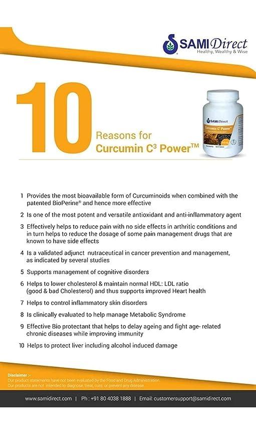 Sami Direct SAMIDirect Curcumin C3 Power, 525 Mg, 60 Tab