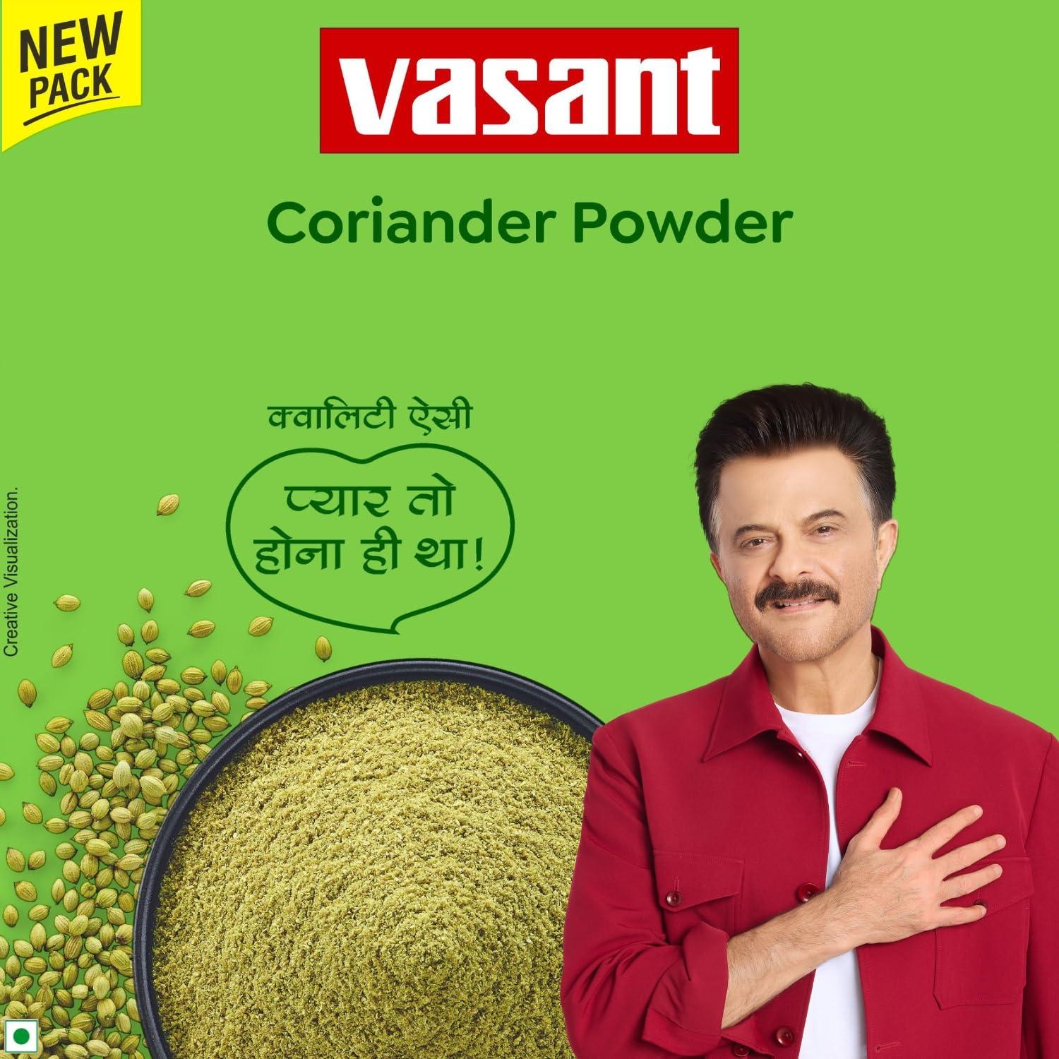 VASANT VASANT Masala Coriander Powder | Coriander Powder | Masala Powder | Dhaniya | Dhana | Lowers Cholesterol | Good for Haircare & Skincare | Indian Spices & Masala | Vegetarian | 1 Kg
