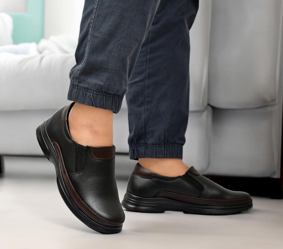 HEALTH FIT HEALTH FIT Orthopedic & Diabetic Shoes Breathable Soft Sole Ultra-Lightweight Shoes for Men\'s 1731 BK 11 UK Black