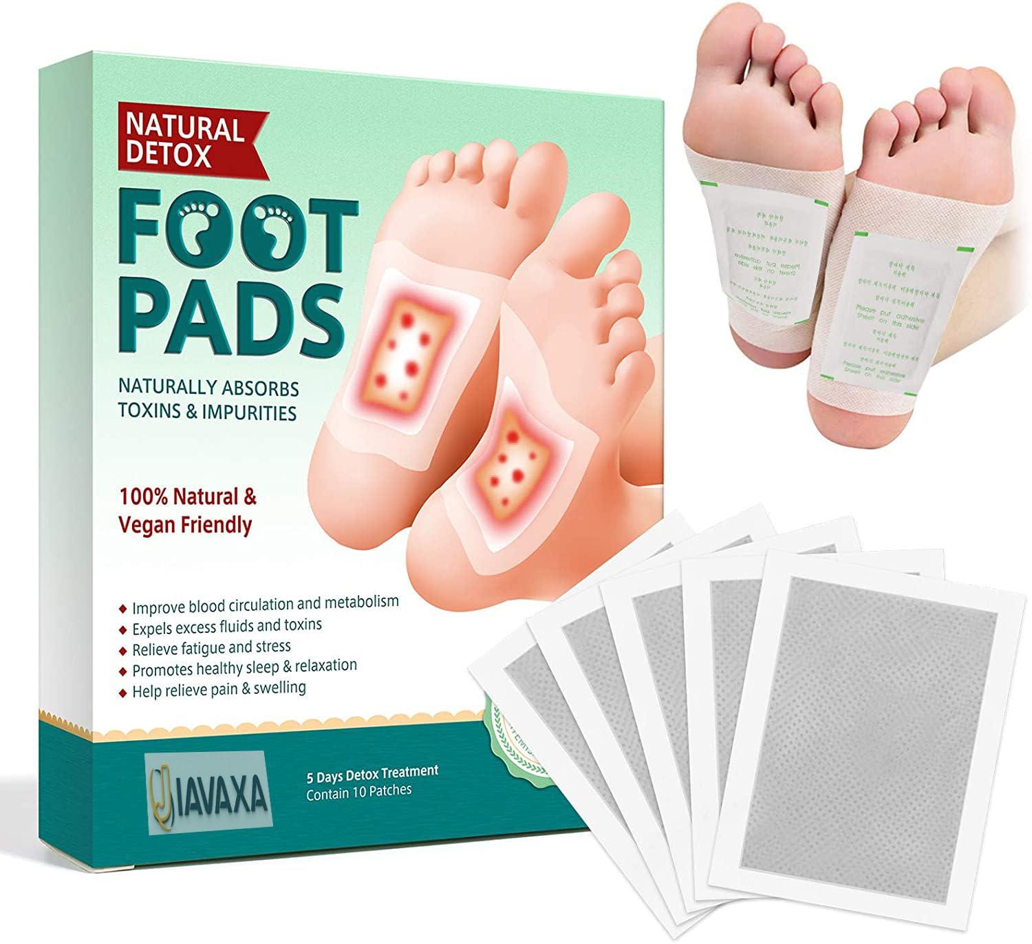 JIAVAXA Detox Foot Patches, Pain Free Foot Pads for Stress Relief Sleep, Remove Toxins Cleansing Detox Foot Patches Kit for Release Body,Natural ingredients Ginger Adhesive Foot And Body (PADS DETOX PAD K 40)