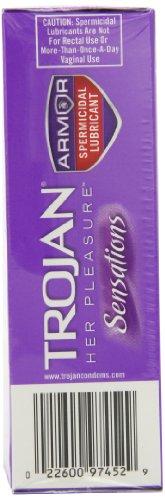Trojan Trojan Her Pleasure Sensations Spermicidal Condoms, 12 Count