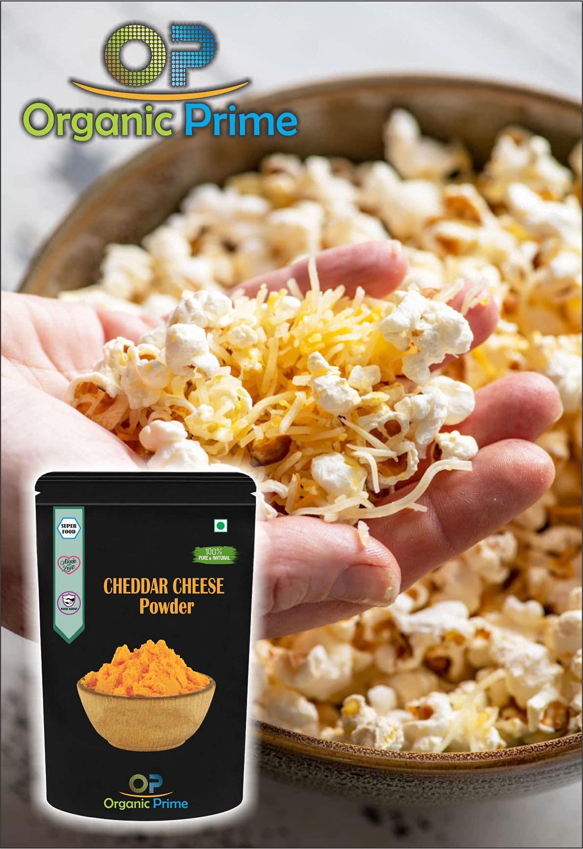 Organic Prime Organic Prime Cheddar Cheese Powder | Cheese Powder for Popcorn - 500 GM By Organic Prime