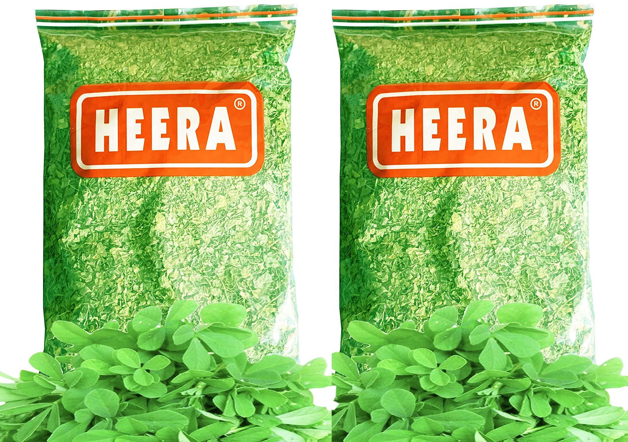 Heera Kasuri Methi , Sukha Methi Leaves , Fenugreek Leaves, Dried Methi Leaves, Pan Methi , Marwadi Methi , Sukha Methi -Pack of 2- 200g