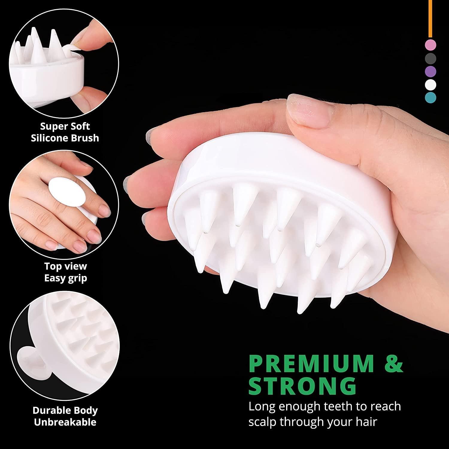 Renesmee RENESMEE Hair Scalp Shampoo Massager Brush - Silicone Bristles - White