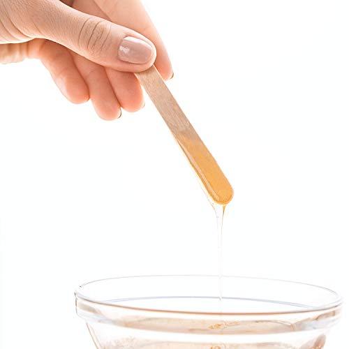 Noverlife 500 Pcs Wax Applicator Sticks, Large Popsicle Sticks, Wooden Craft Eyebrow Waxing Sticks Salon Wax Spatula for Hair Removal on Nose Ear Face Mustache Bikini Lip 5.9"
