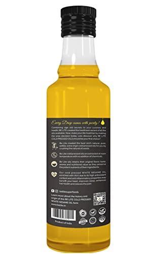BE LITE BELITE® Cold Pressed Sesame Oil (Til Ka Tel) Gingelly Oil, Extra Virgin Edible Cooking Oil (500ml)