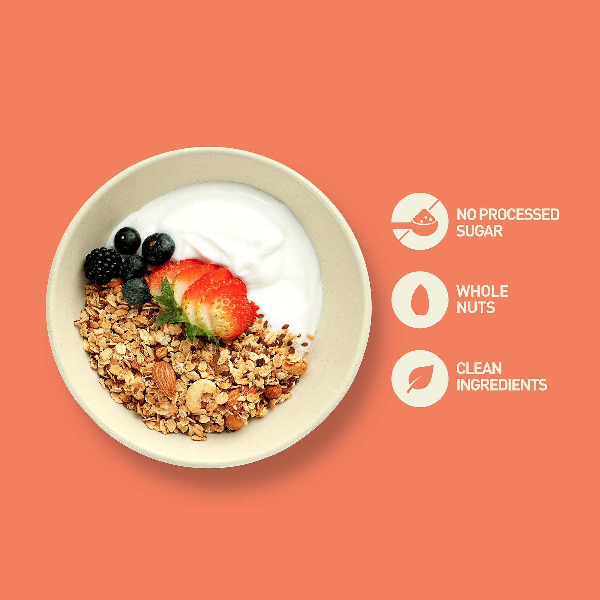 Nourish Organics Nourish Organics Honey Crunch Muesli, 300g Pack | Healthy and Nutritious Breakfast Cereals with Whole Nuts | No Refined Sugar | Clean Label