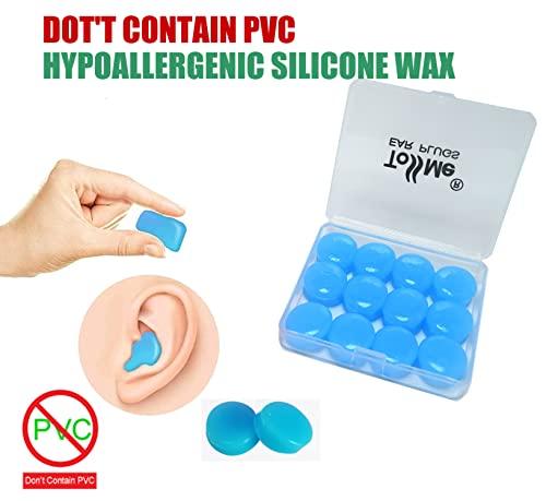 ToSSme ToSSme Silicone Ear Plugs for Sleeping Noise Cancelling Reusable Moldable Wax Earplugs for Swimming, Work, Airplane, SNR 30dB