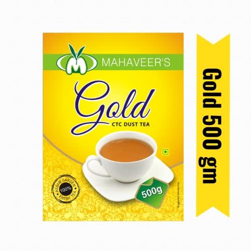 MAHAVEER'S TEA Mahaveer's Gold Premium Tea | Strong and Fresh | Kadak Chai Patti | Golden Assam Tea 500 Gm