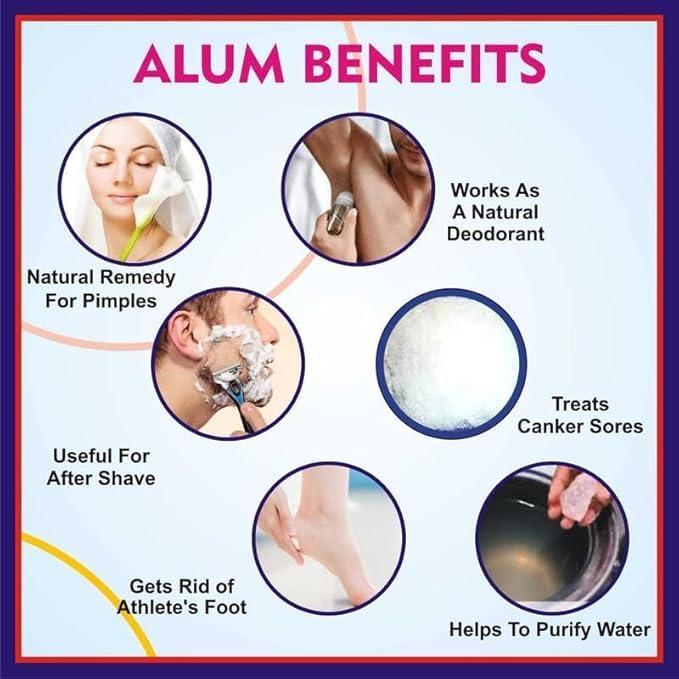 PUREPIK Pure Pik Alum Stone, Fitkari Stone (1800 gram) | Phitkari, White Crystal Stones, Fitkari For Skin Tightening And Glowing Skin,Vastu,Shaving,Teeth,Water Purification