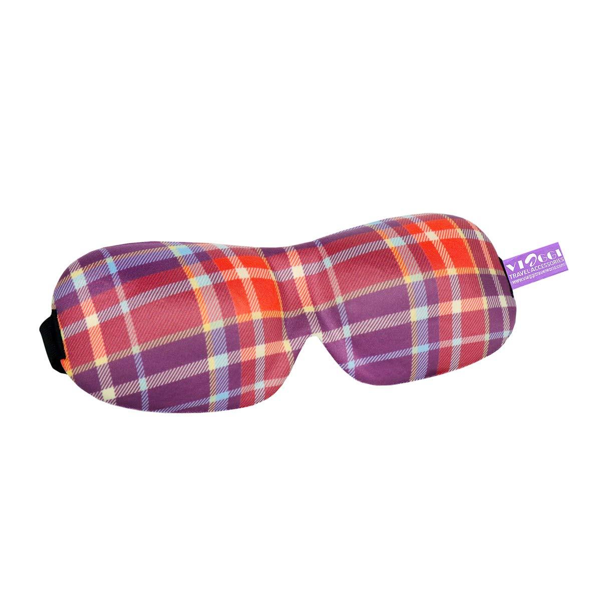 Viaggi VIAGGI Red 3D Printed Eye Mask, Blindfold Sleep Eye Mask for Travel, Sleeping Eye Mask for Women and Men, Eye Cover