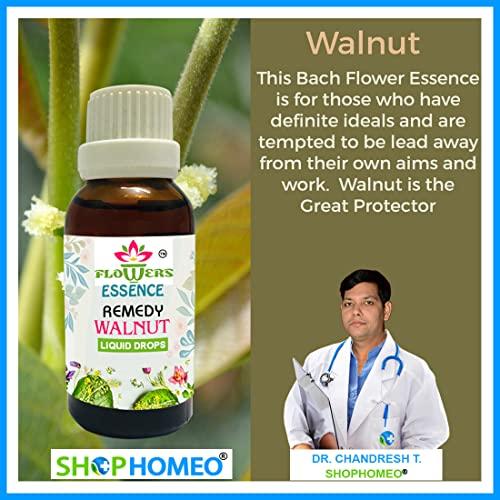 Shop Homeo & Herbal Walnut 60ml - Bach Flower Remedies prepared from the Organic Concentrate (NOT A HOMEOPATHIC MEDICINE)
