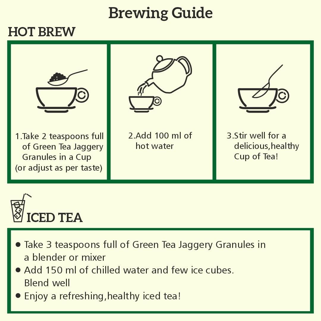 PLANTER'S CHOICE Planter's Choice 200GMS Instant & immunity Boosting Tulsi Turmeric Green Tea - Infused with Organic Jaggery Granules,Tulsi & Turmeric - Detoxifying & Antioxidant Rich -100% Natural - Zero Preservative