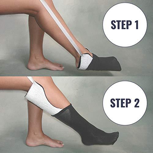 Duro-Med DMI Deluxe No Bend Sock Aid to Easily Pull on Socks, White