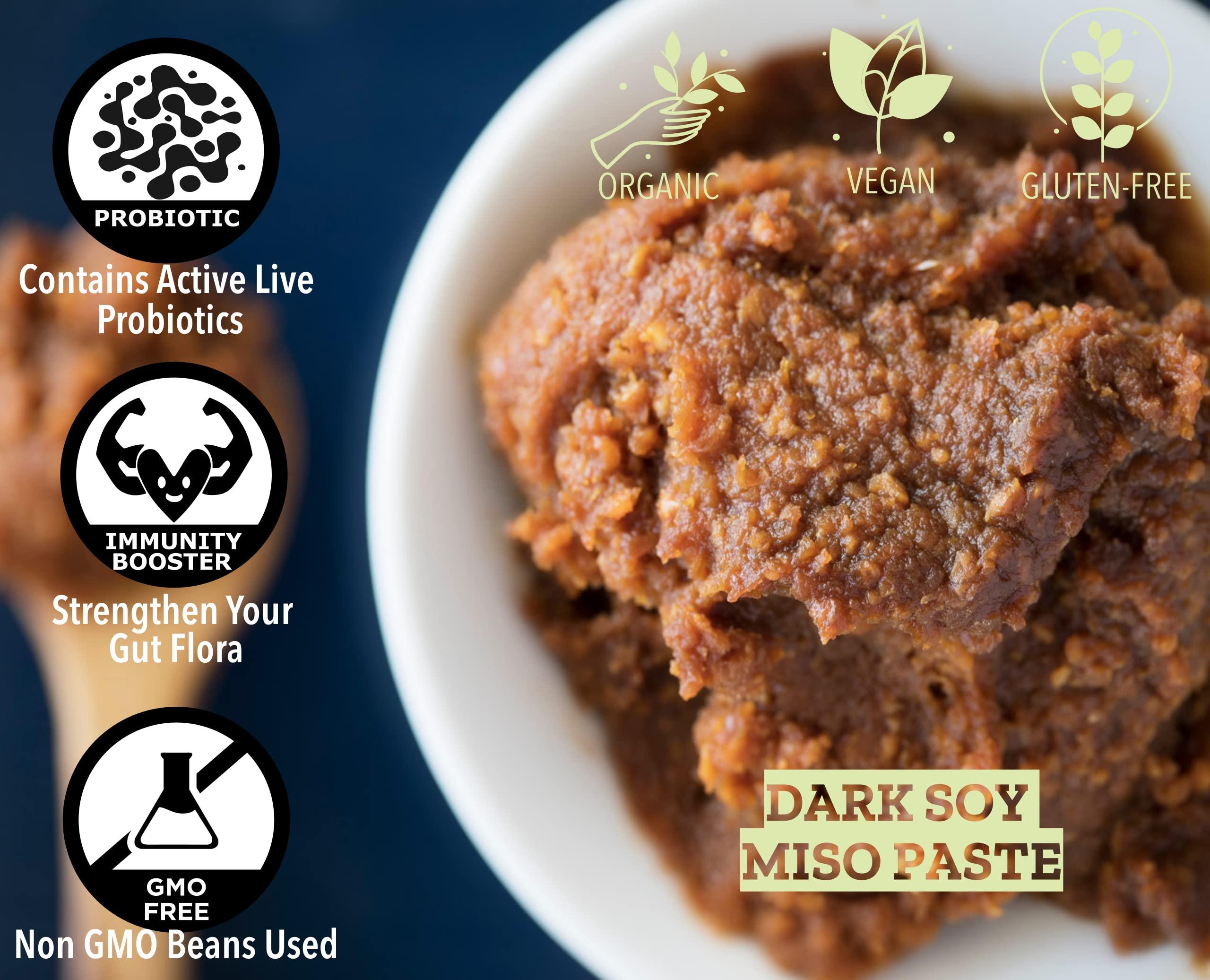 Alla's Posh Flavors Alla's Posh Flavors Dark Soy Aka Miso Paste | Authentic Japanese | Formulated & Made under Japanese Guidance | Contains Live Koji Probiotics | No Preservatives | 100% Natural (Aka Miso, 200 Grams)