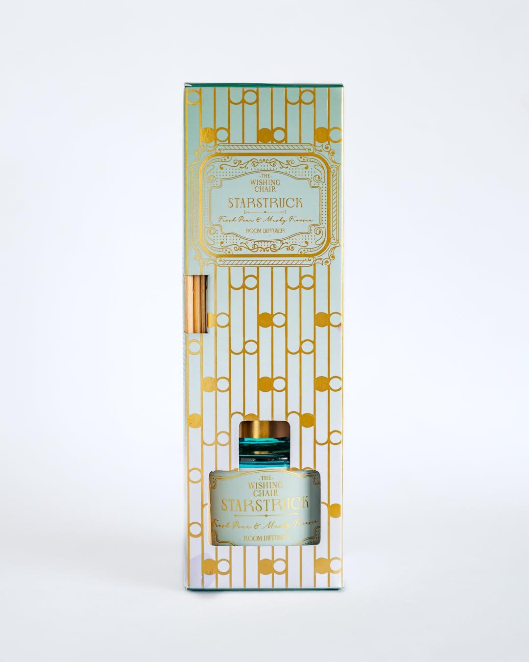 The Wishing Chair The Wishing Chair Reed Diffuser Set with 6 Sticks | Aroma Diffuser for Home | Toxin Free Bathroom Freshener | Starstruck Room Freshener for Home | Eco Friendly | 120ml (Set of 1)