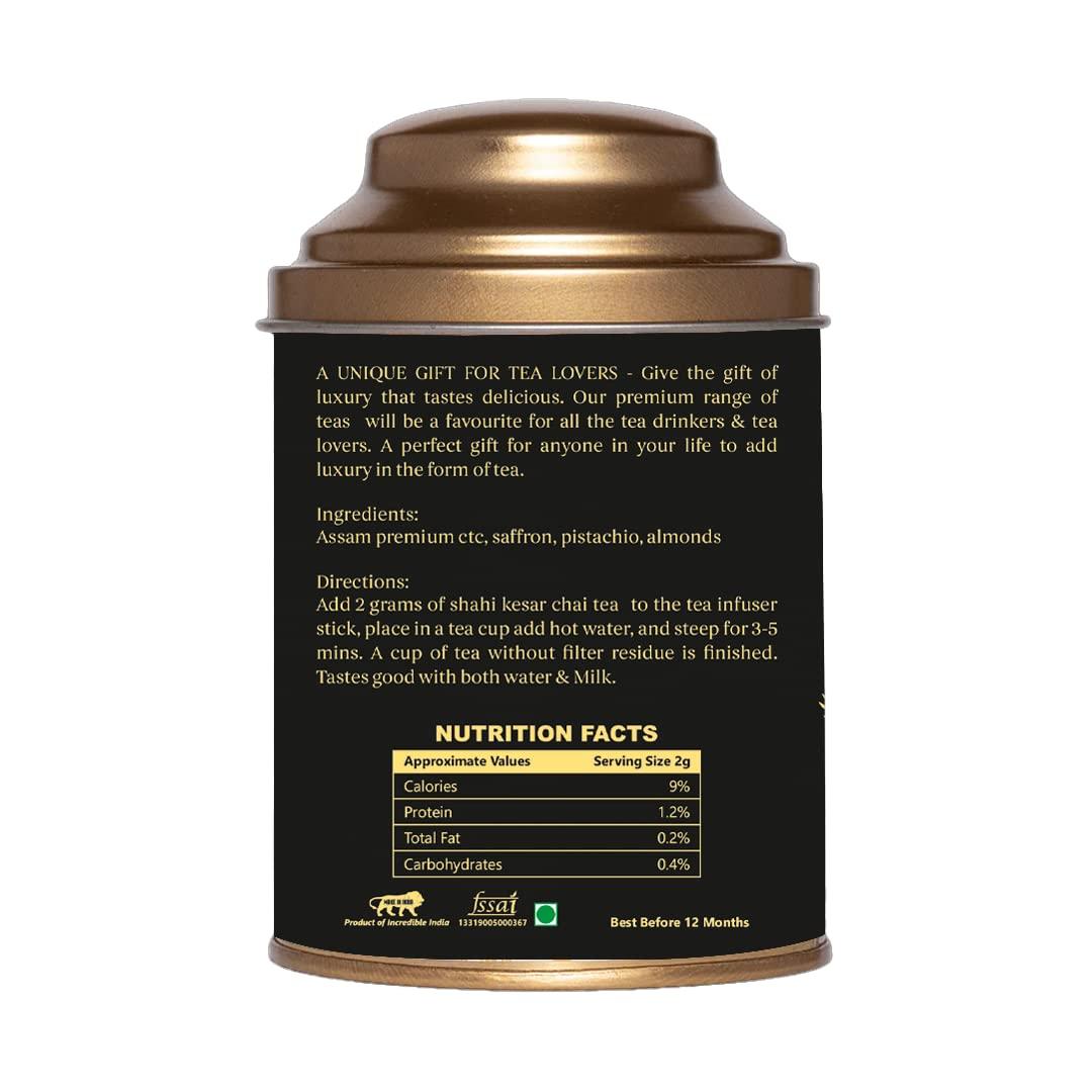 Botanical Sage Shahi Kesar Chai Tea 200g | Premium Chai Tea With Kesar | Selected | Luxury Tea