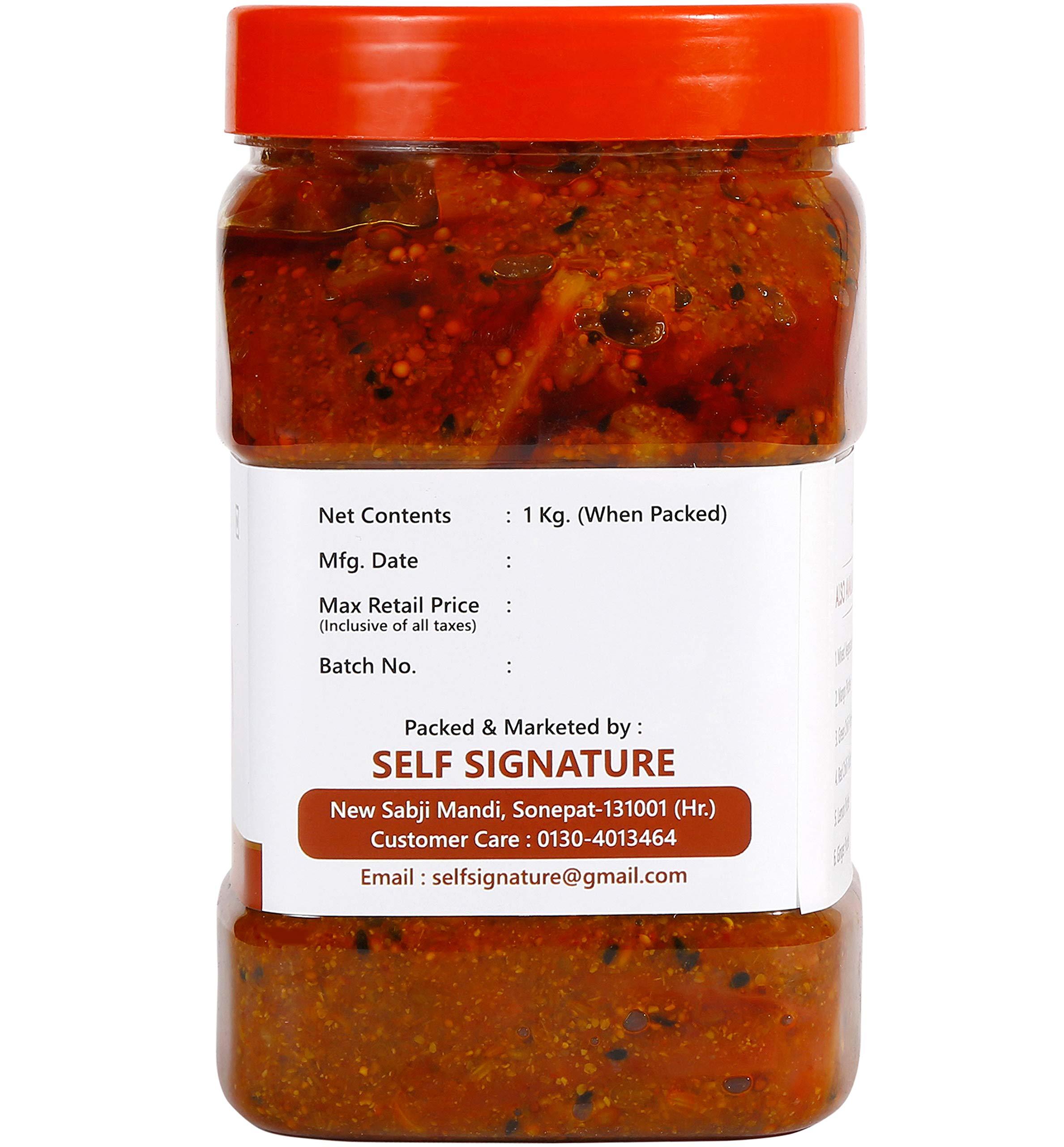 Self Signature Self Signature Homemade Natural Organic Hathon Se Bana Carrot Pickle Gajar Achar (1kg)