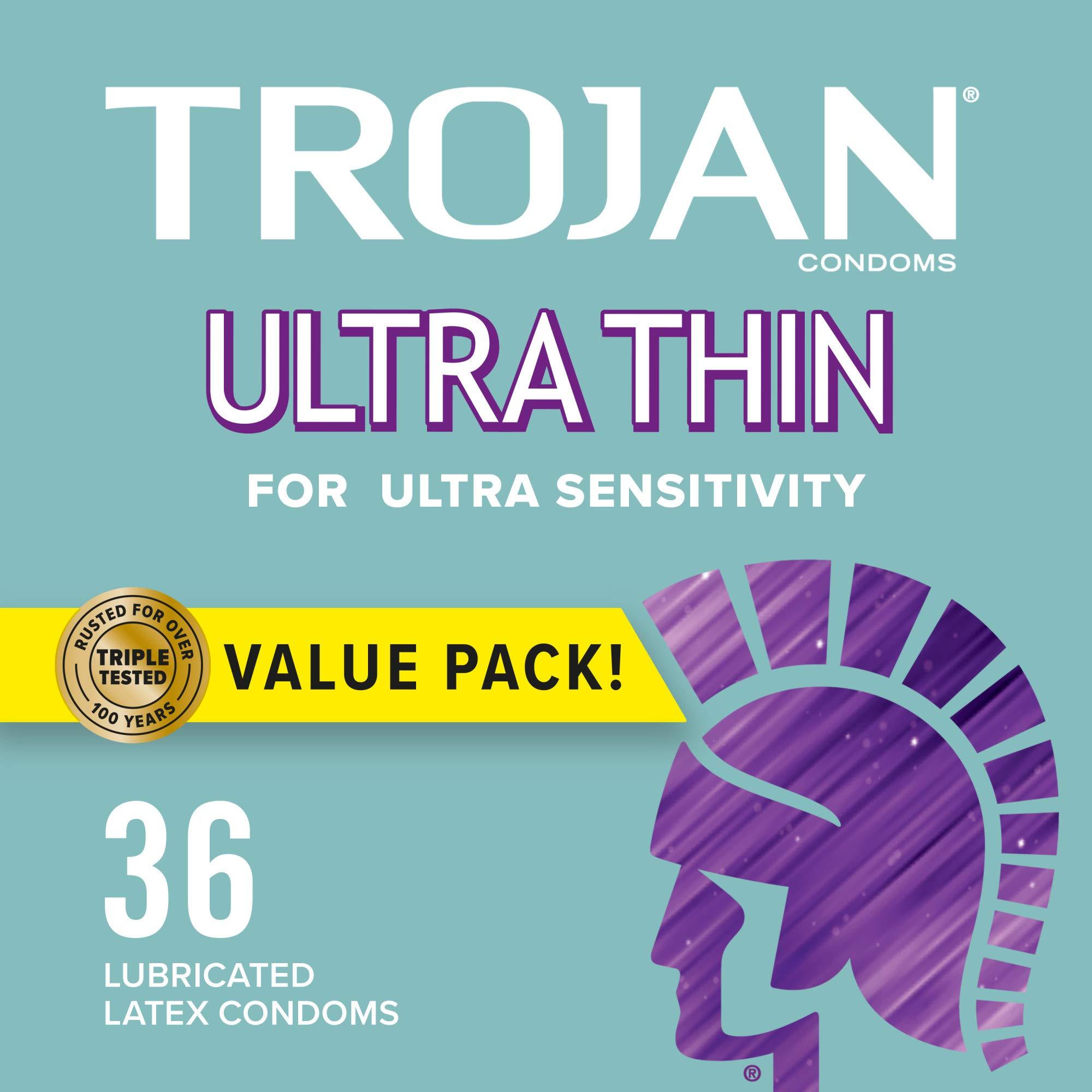 Trojan Trojan Ultra Thin Latex Condoms, 36 count