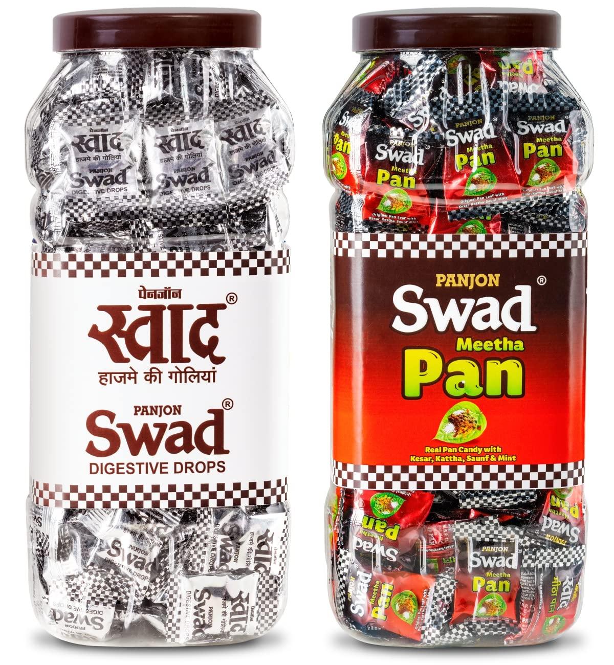 Swad Swad Digestive candy (Swad Digestive 150Tab Jar &Mettha Pan150Tab Jar) 2Jar x 300 candy