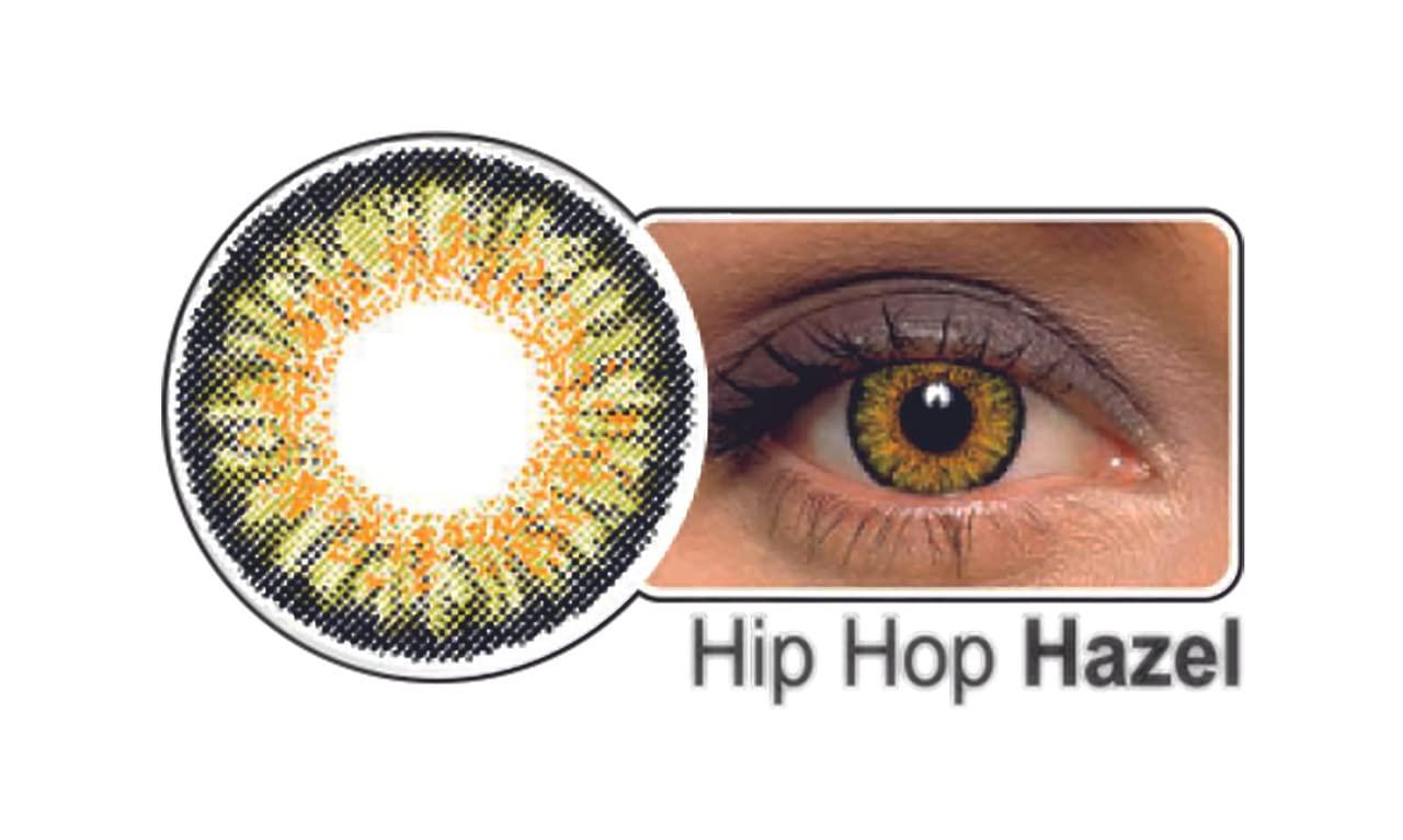 CELEBRATION COLORS Celebration Color Yearly Coloured Contact Lenses 1 Pair (Hip Hop Hazel,-4.75)