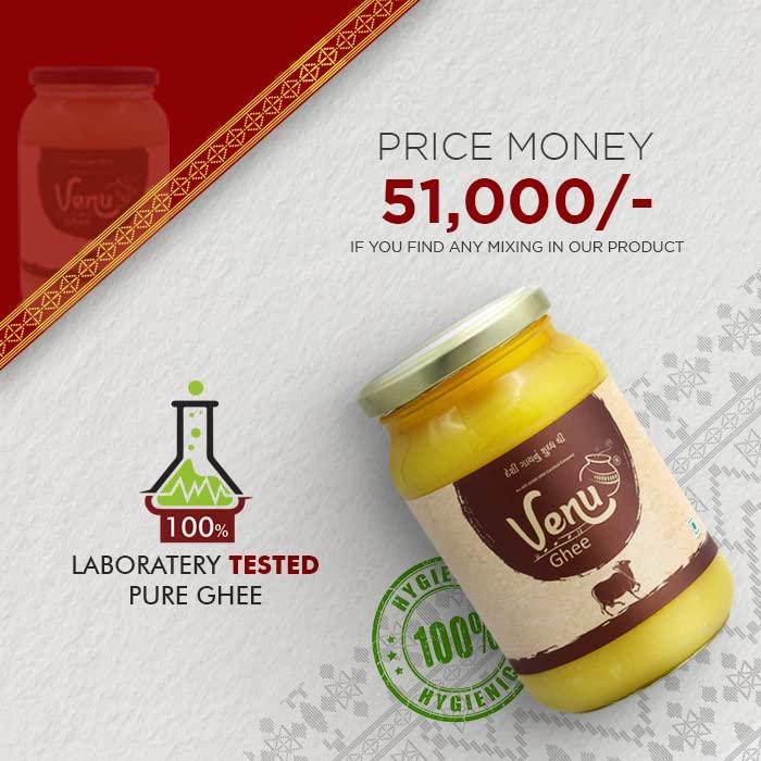 Venu Venu A2 Cow Ghee Made by Traditional Churning Bilona Method (1000ML)