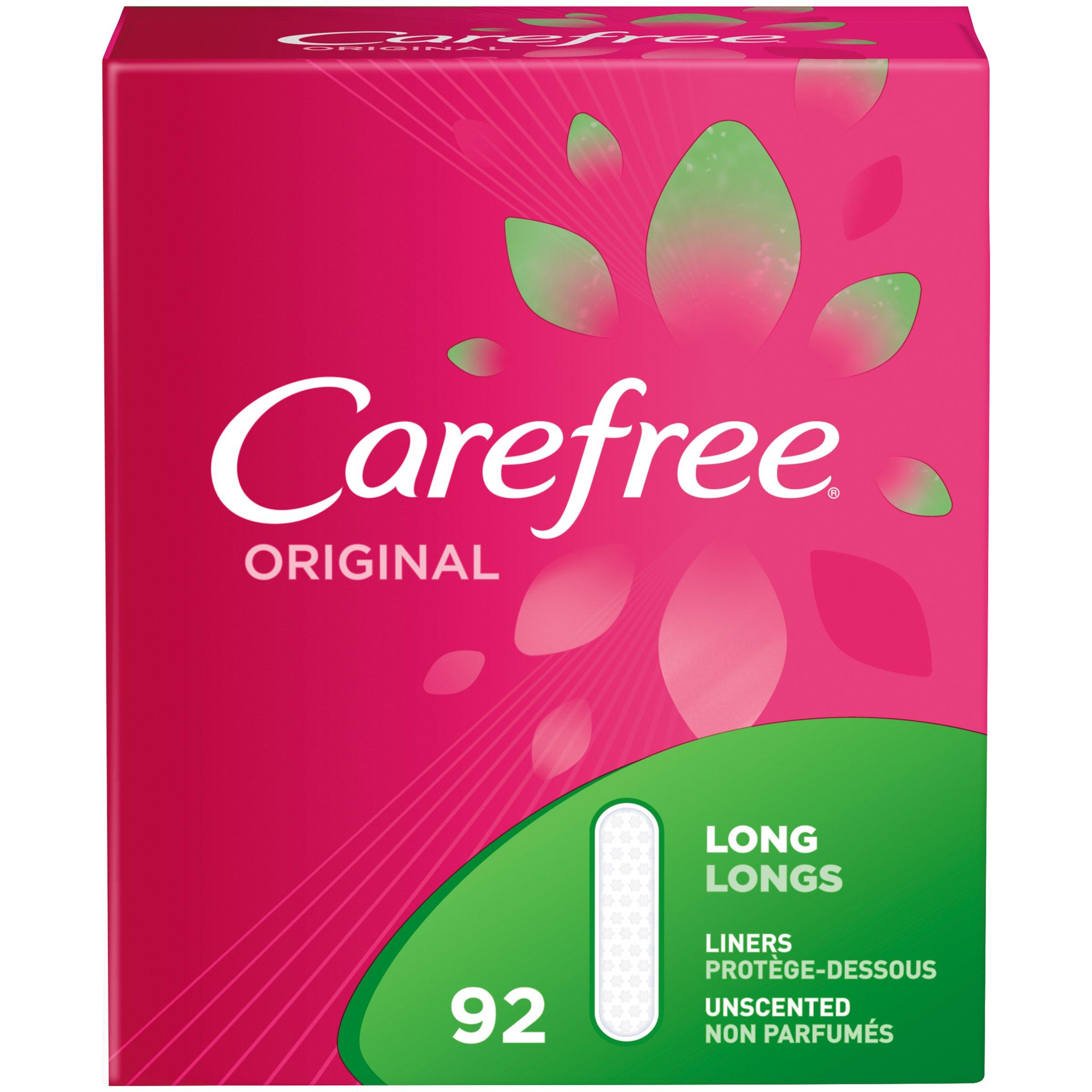 Carefree Carefree Original Ultra-Thin Panty Liners, Long, Unscented - 92 Count