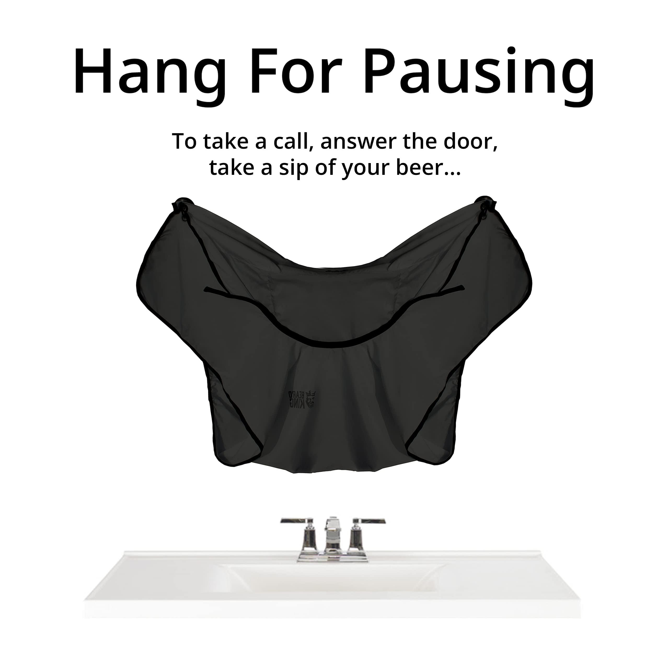 BEARD KING BEARD KING Hair Clippings and Beard Catcher Bib (Black)
