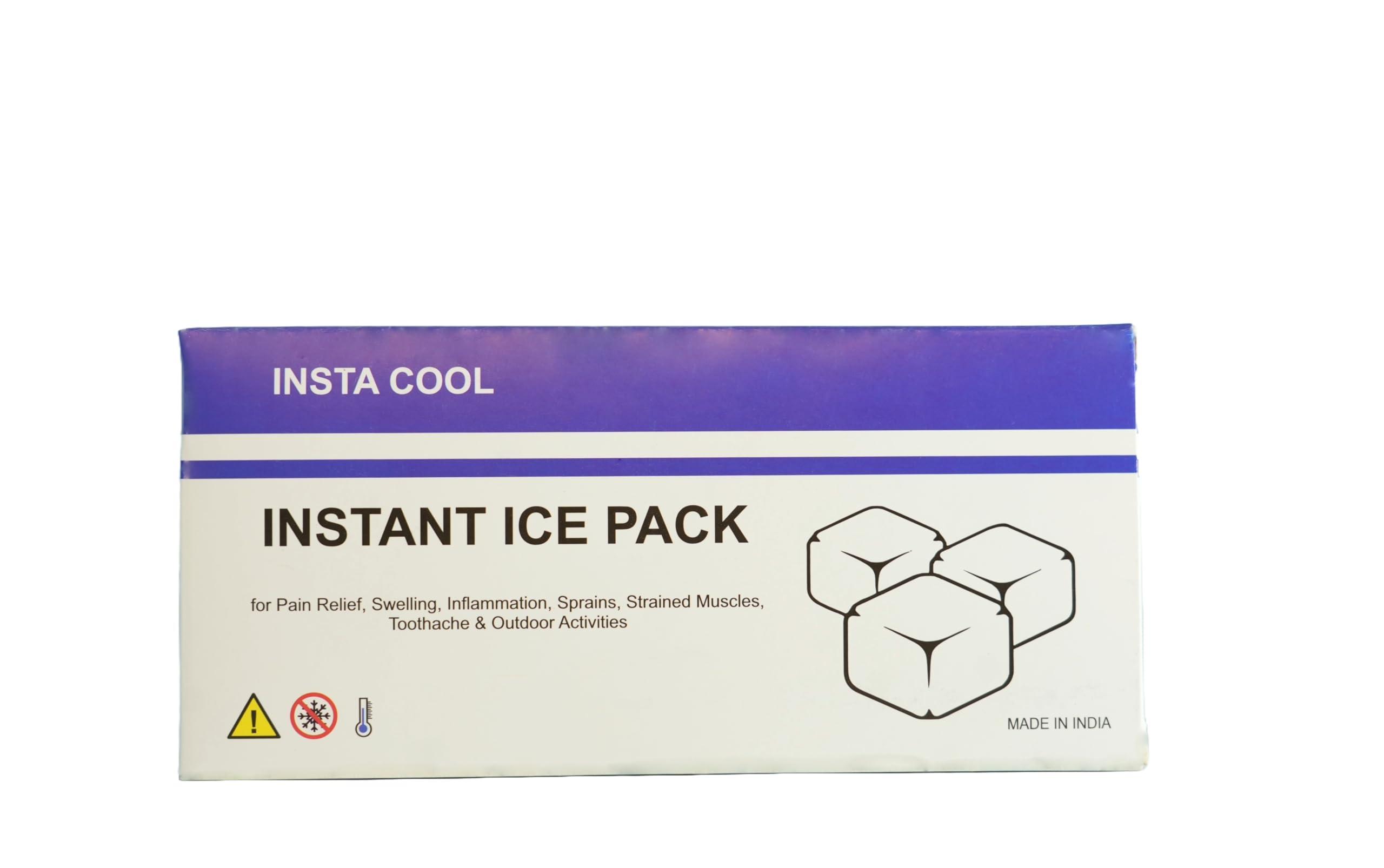 Instacool INSTACOOL Instant Cold Pack (4\" x 8\") Set of 2 Disposable Cold Therapy Ice Packs for Pain Relief, Swelling, Inflammation, Sprains, Strained Muscles, Toothache and for Athletes & Outdoor Activities
