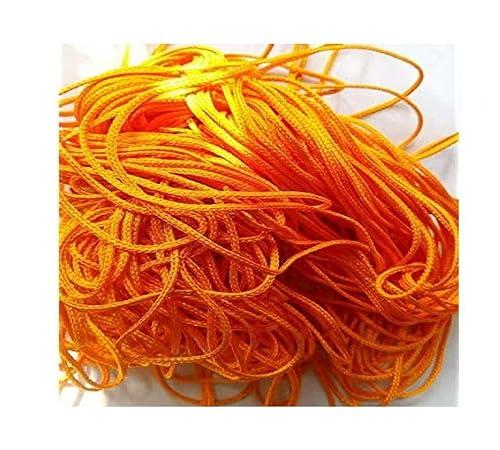 Generic Silk Orange Religious Thread/Sinduri Dhaga/Mauli Kalava/Kalava Thread/Sacred Thread/Raksha Sutra (10 Meter)