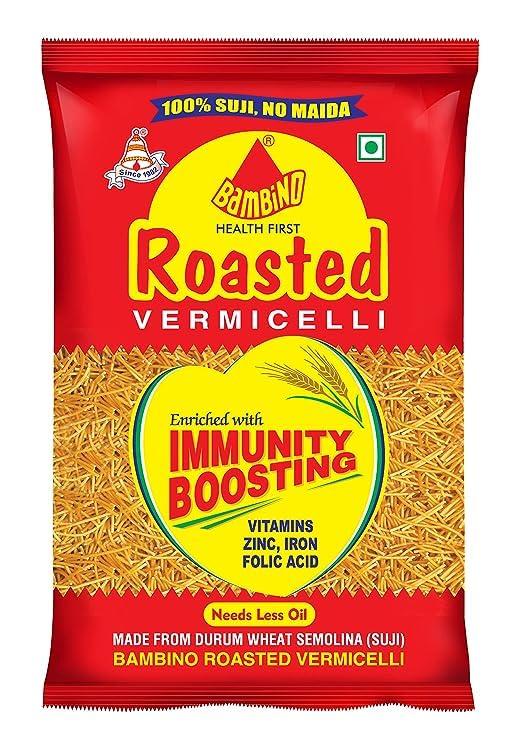 Pink Delight Bambino Roasted Vermicelli 400 Gm+ Pasta Macroni 400 Gm| Pack of 2| 800 gm