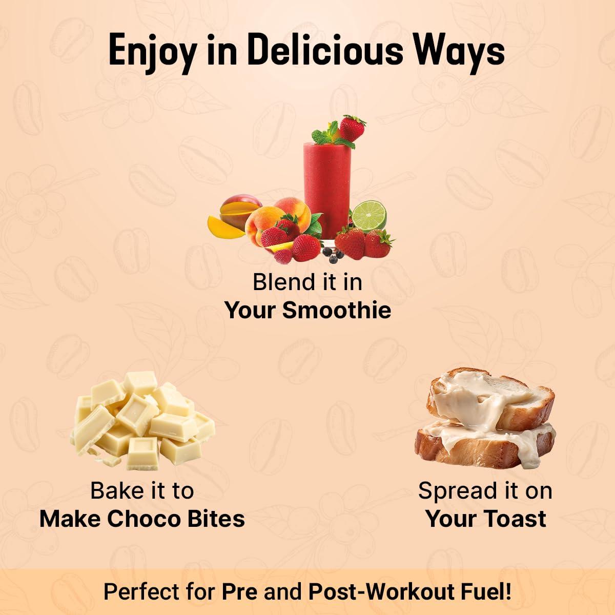 UPSNAC Upsnac Silky White Chocolate Peanut Butter Creamy 900g | High Protein | Tasty & Healthy Nut Butter Spread | No Refined Sugar | Zero Trans Fat | Cholesterol Free & Gluten Free