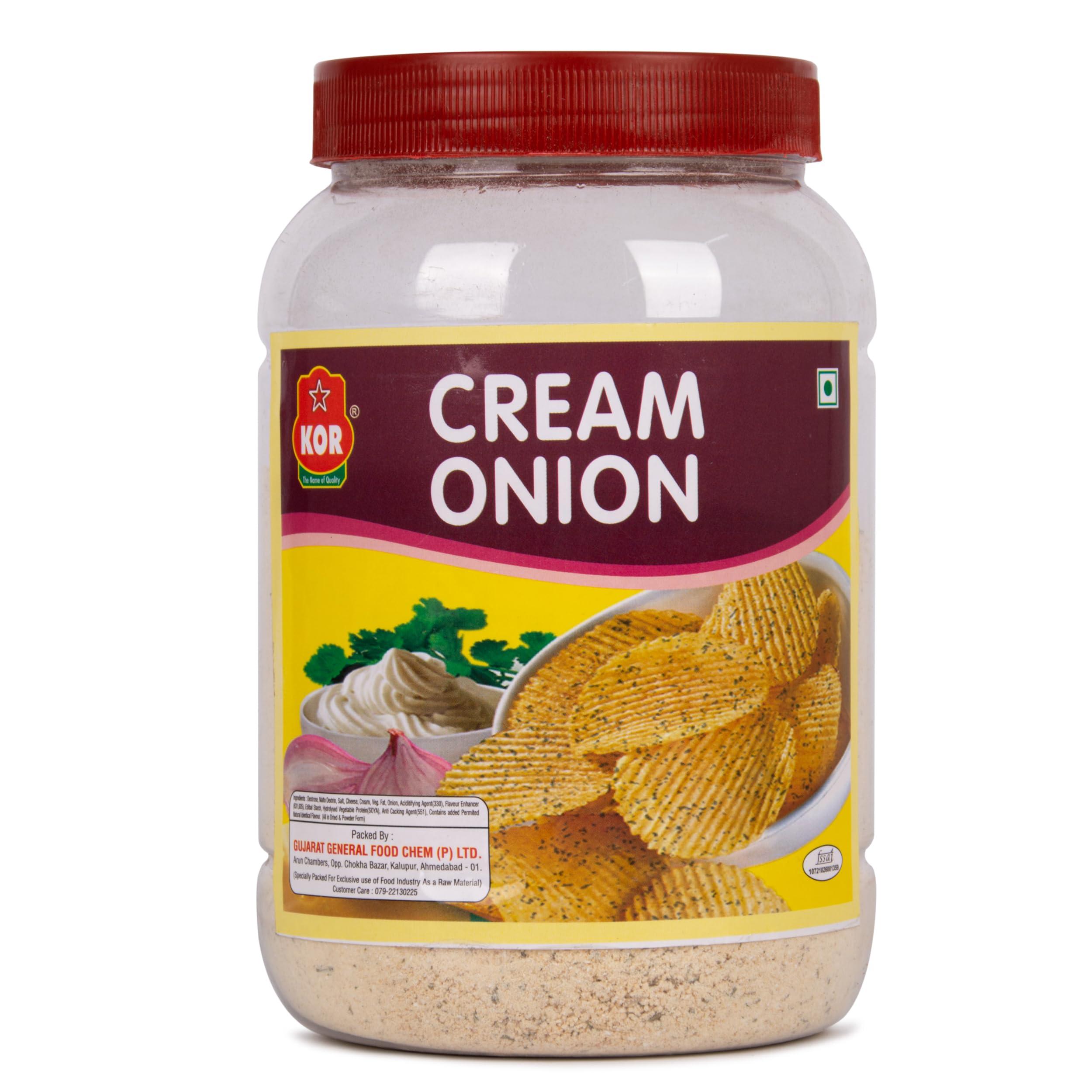KOR KOR Cream Onion Masala 400g (Pack Of 1) / Cream Onion Seasoning Powder - Popcorn, Salads, Pasta, Fries, Finger Chips, Dips, Masala & More