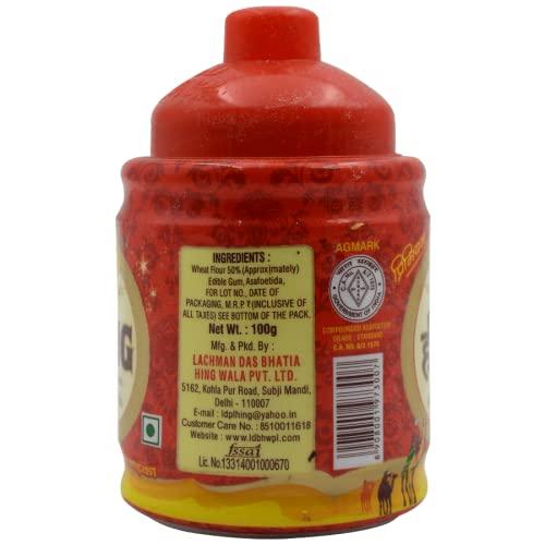 Generic Ld Hing(Asfoetida) Natural (Pure Hing + Moisture+Organic Content) Set of 5 x 100gm = 500gms (5)
