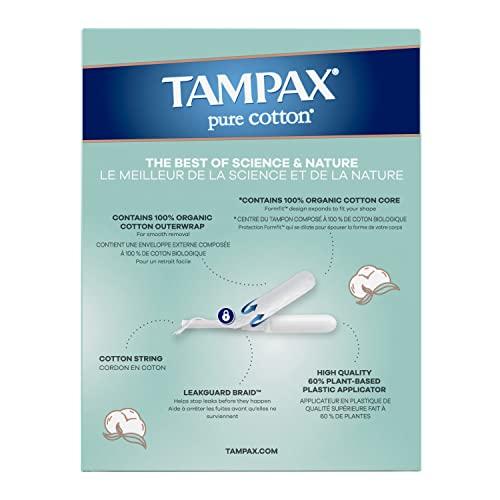 Tampax TAMPAX Pure 100% Organic Cotton Core Super Absorbency Tampons - 24 ct