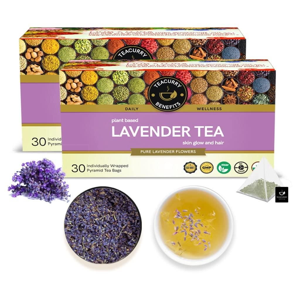 TEACURRY TEACURRY Lavander - (2 Month Pack, 60 Tea Bags) Tea Helps in Relaxation and improves sleep time