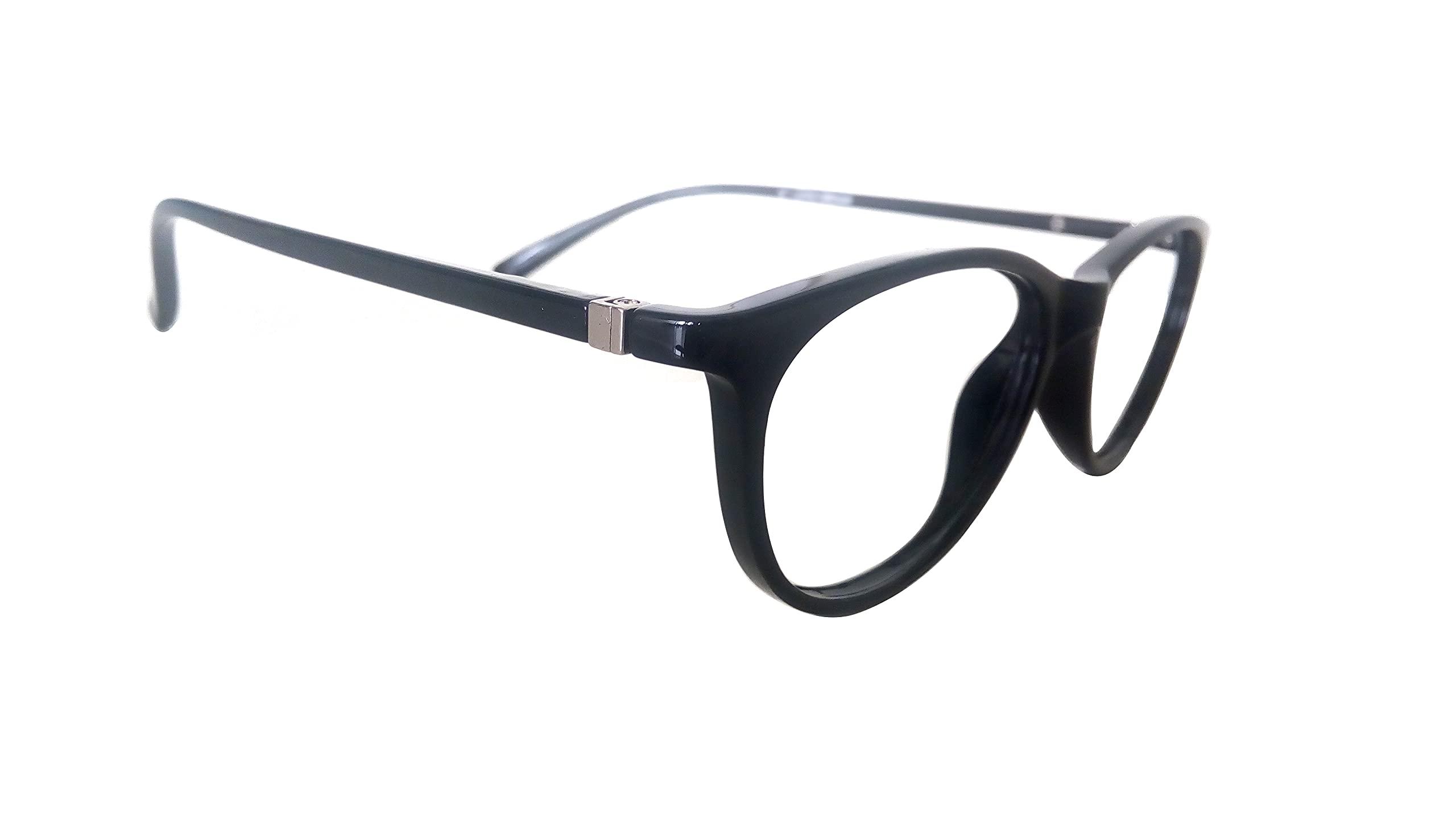 N Specs N Specs reading glasses for men & women unisex cat eye type black coloured unbreakable tr frame with unbreakble fiber glasses (+1.75)