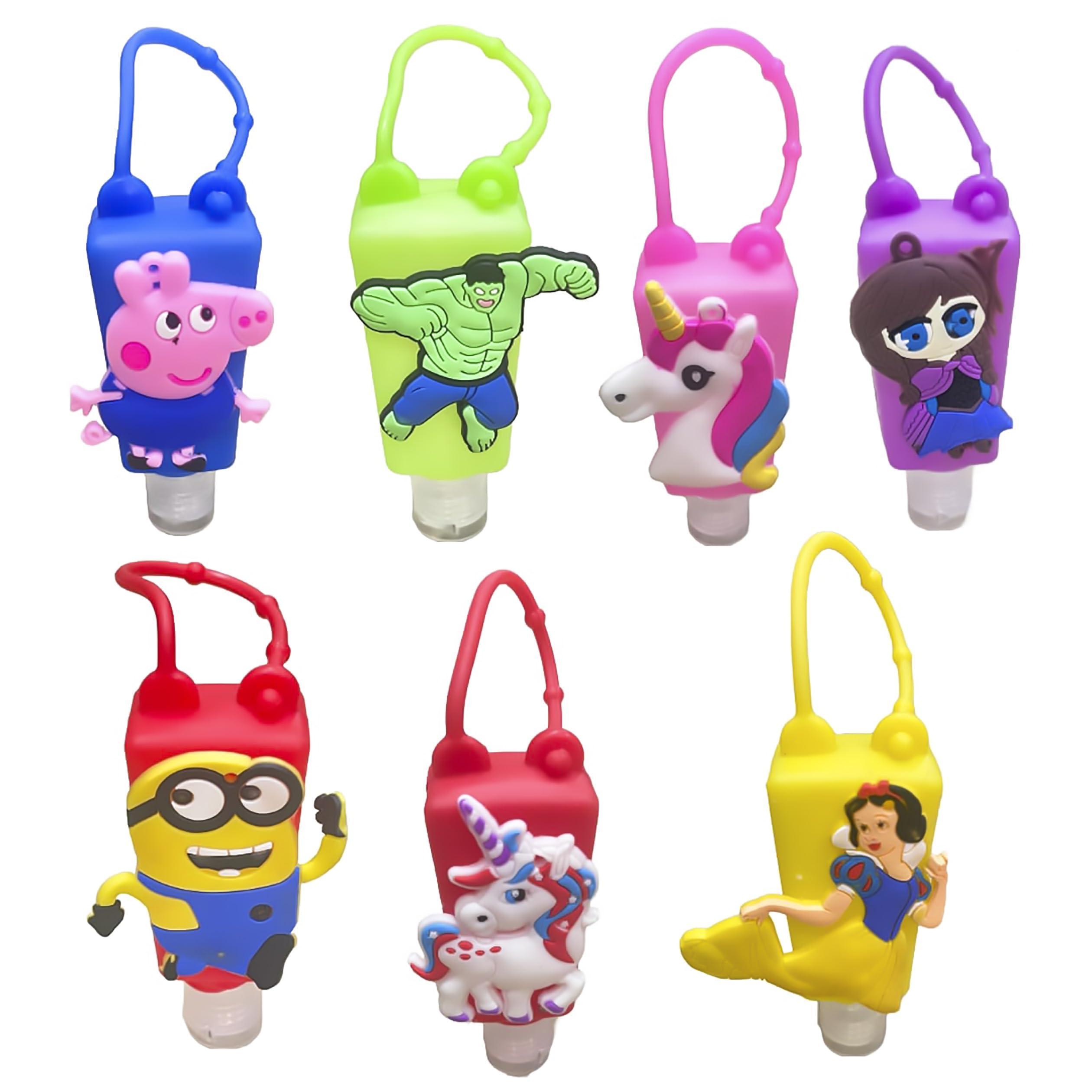 FETE PROPZ FETE PROPZ Hand Sanitizer Silicon Holder Keychain Empty For Travel Backpack Kids Small Hand Sanitizer Bottles Portable Refillable Hand Sanitizer Keychain Holder Case(Random 2 pcs)