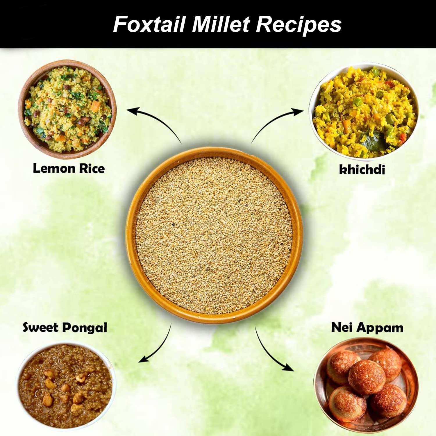 siridhanyalu Siridhanya Unpolished and Organic Foxtail Millets 920gm pack, Gross wt 1000gm) Organically Grown from Karnataka