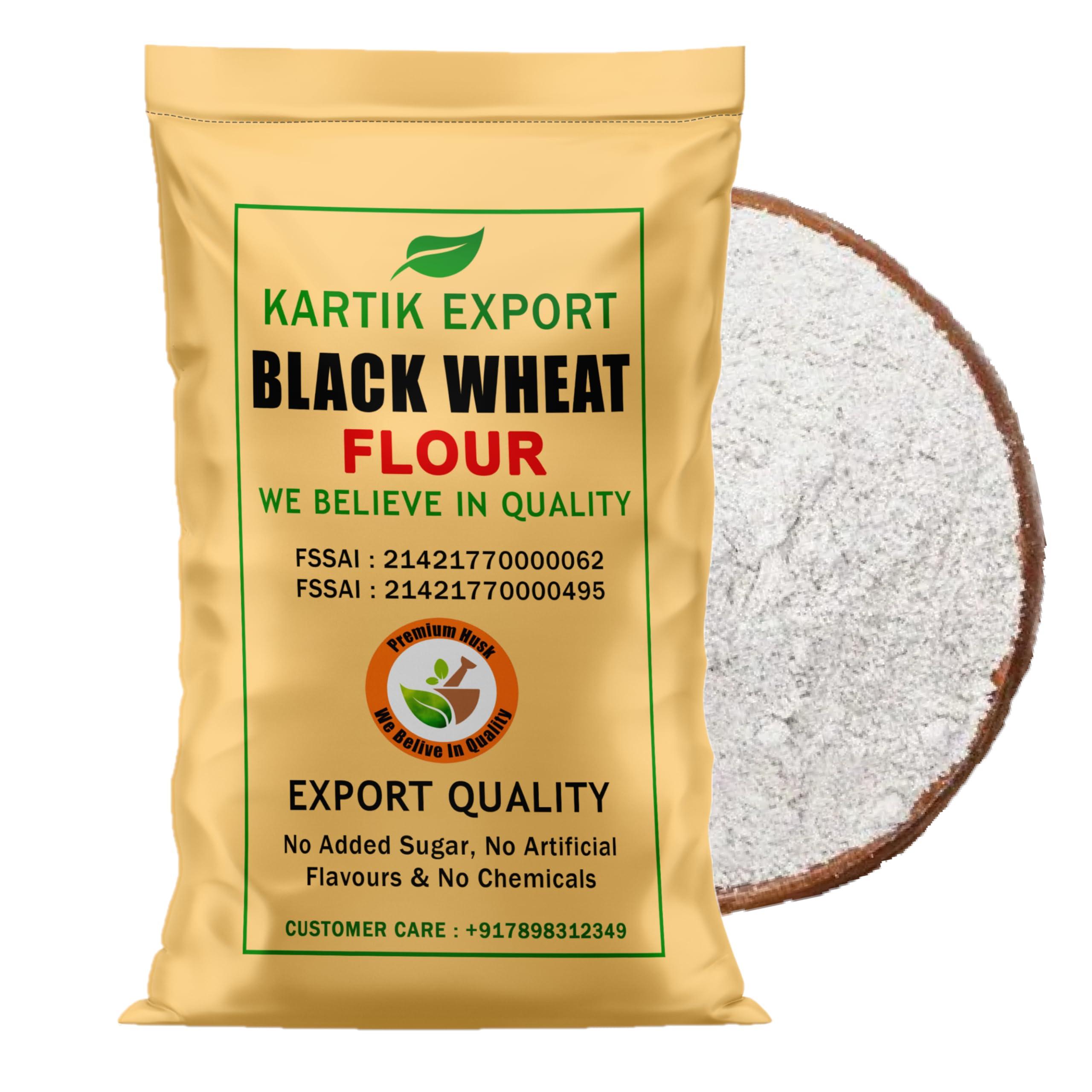 Kartik Export Kartik Export Black Wheat Flour for Eating and Cooking | Kala Gehu Aata - 5 KG
