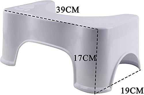 Vachan Creation Vachan Creation Plastic Stool for Toilet Scientific Angle, Cabinet Anti-Slip, Anti-Constipation, Better Posture (White)