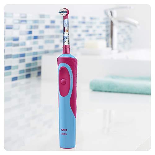 Oral B Oral B Cross Action Power Toothbrush Replacement Head (Soft) & Oral-B Kids Electric Rechargeable Toothbrush Featuring Frozen Characters