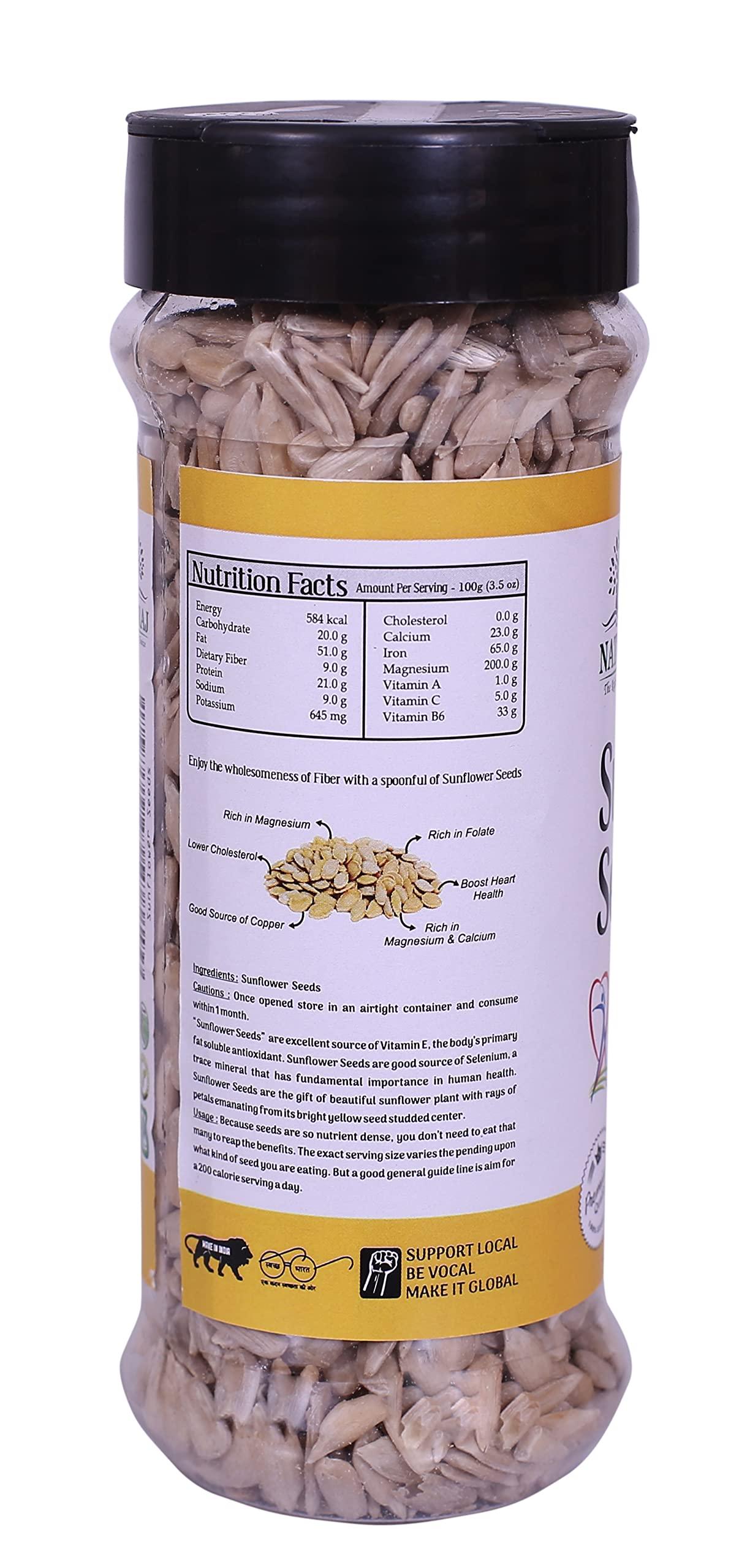 NATRAJ THE RIGHT CHOICE Natraj the Right choice Premium Raw SUNFLOWER Seeds 150gm Raw Sunflower Seeds for Eating | Healthy Snacks | High in Fibre & Protein | Immunity Booster Diet