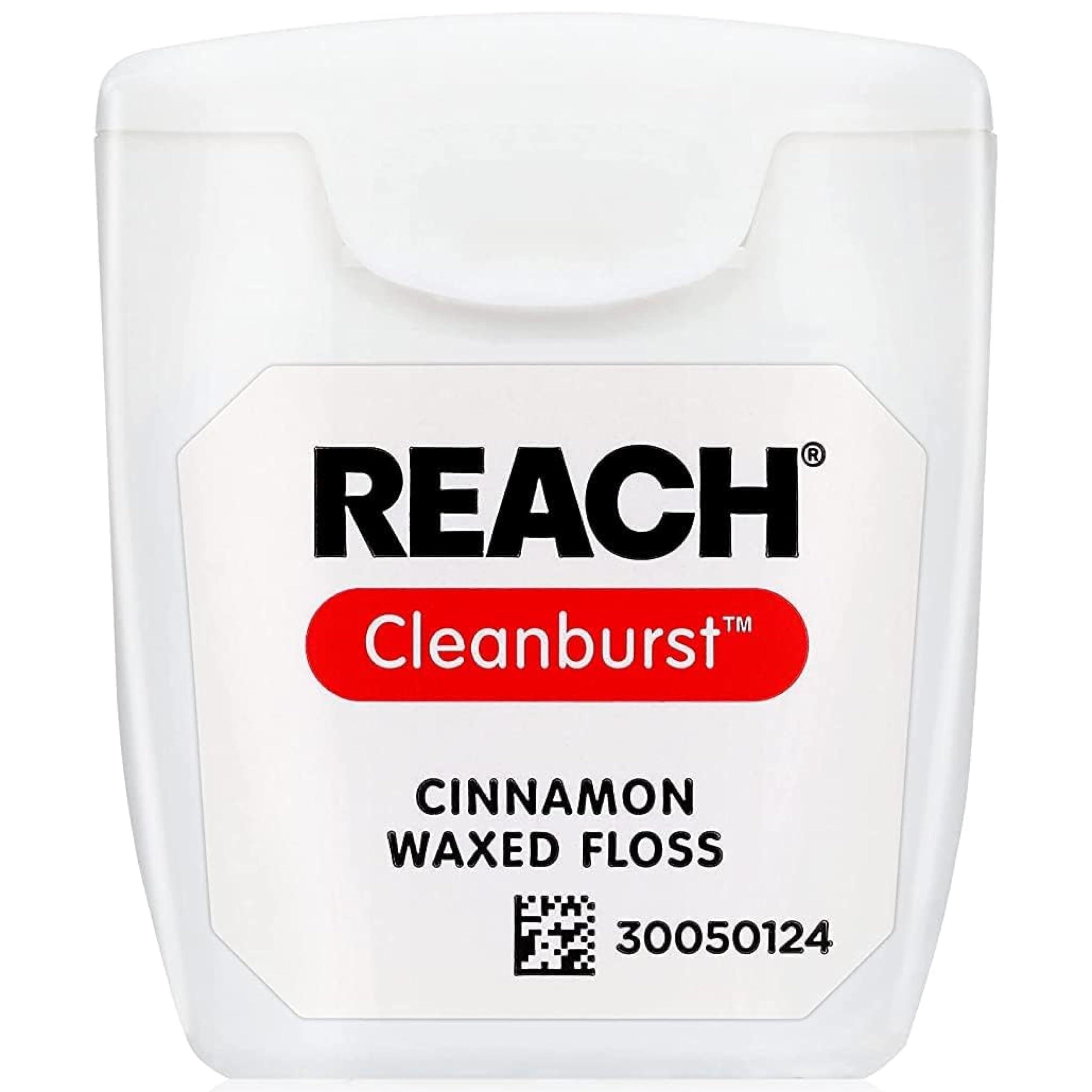 Reach J&J Dent Fls Cin Wax Size 55yd Reach Clean Burst Cinnamon Waxed Floss